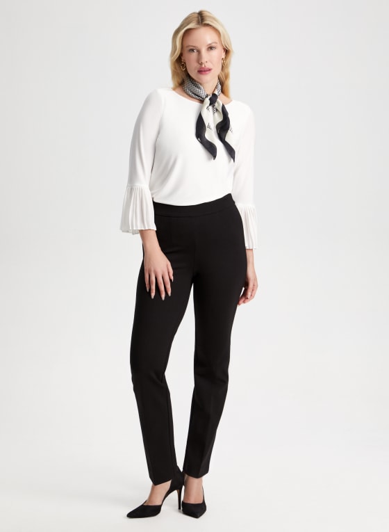 Straight Leg Pull-On Pants
