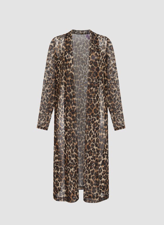 Animal Print Open Front Top