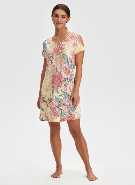 Floral Cold Shoulder Sleepshirt