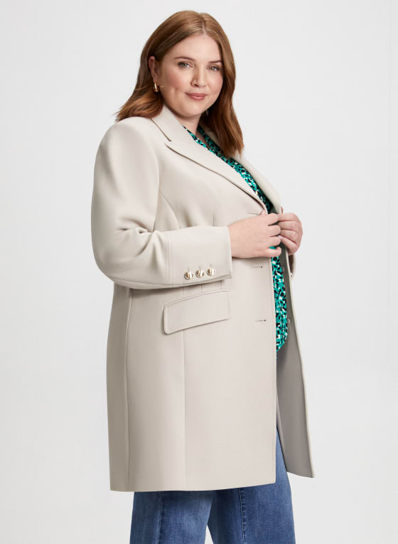 Notch Collar Tricotine Jacket