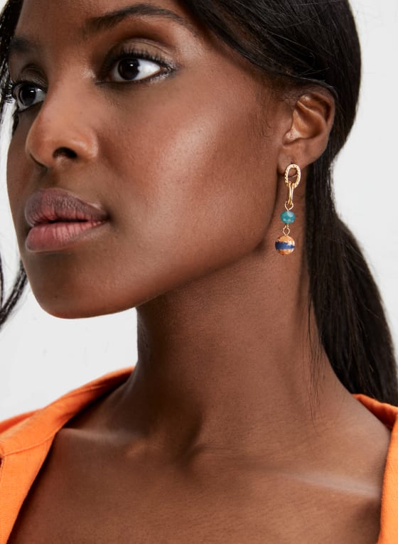 Two Tier Dangle Earrings