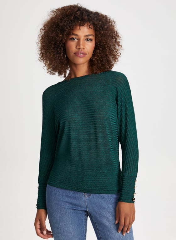 Heather Knit Dolman Sleeve Top