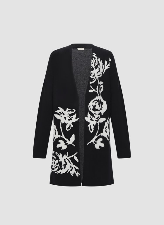 Floral Jacquard Cardigan