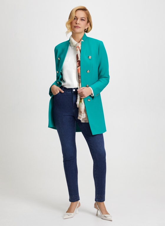Bow Detail Straight Leg Jeans