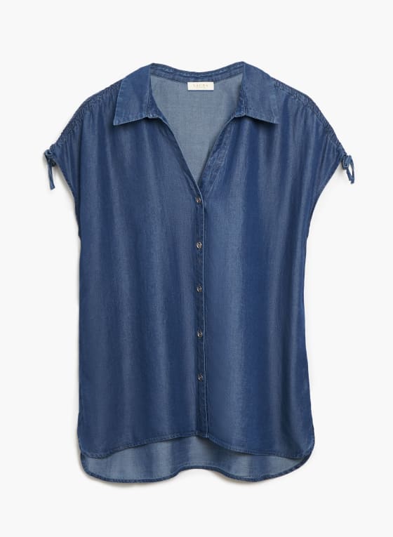 Drawstring Detail Tencel Top