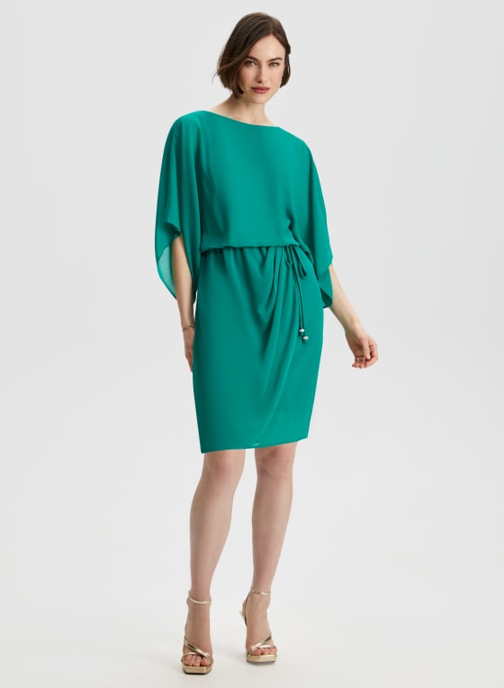 Tie Waist Chiffon Dress