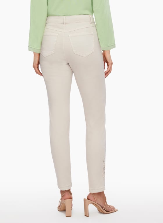 Embellished Floral Embroidery Jeans