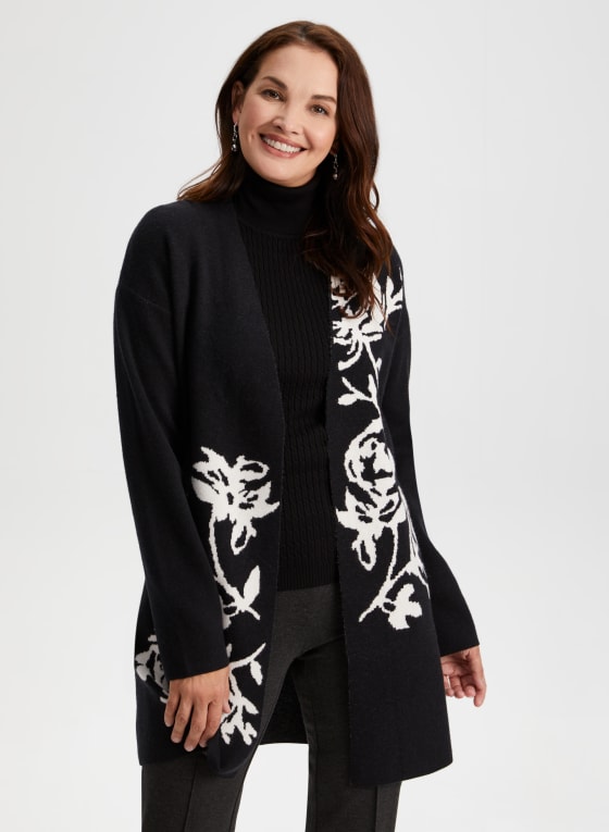 Floral Jacquard Cardigan