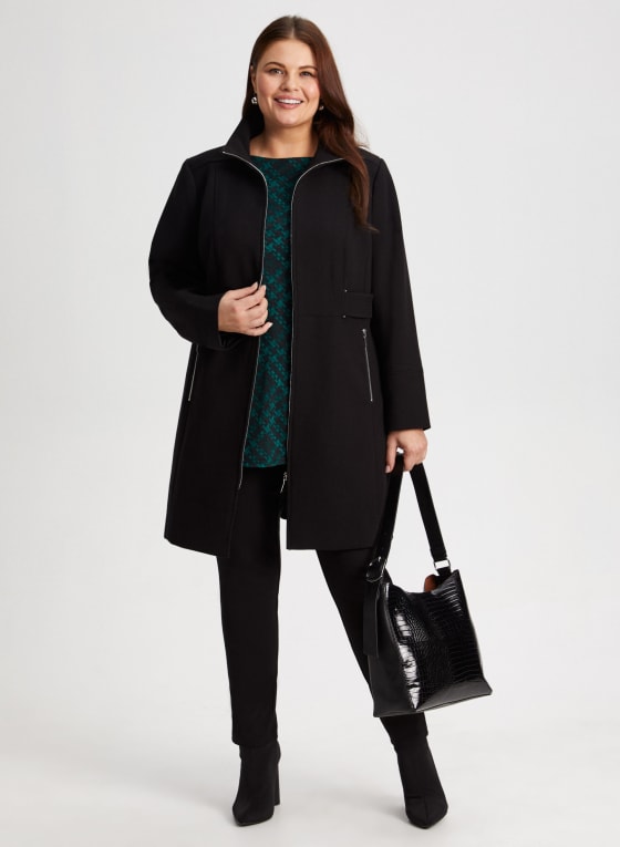 Tricotine Tab Detail Coat
