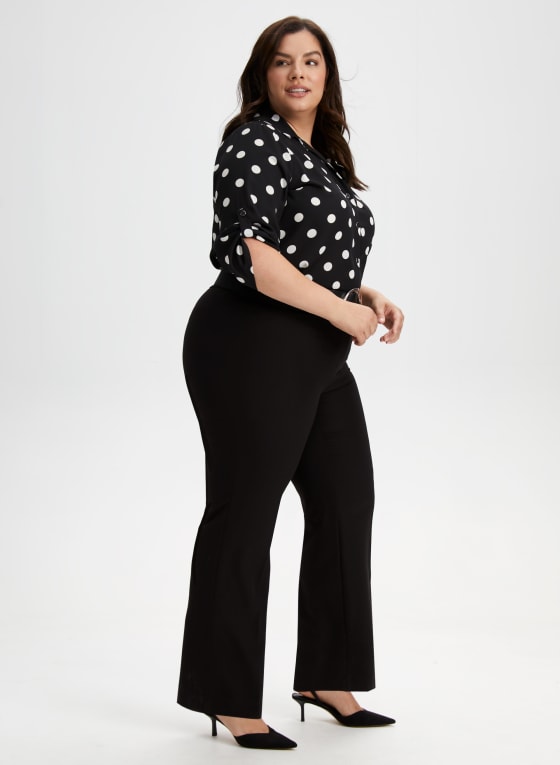 Polka Dot Asymmetrical Blouse