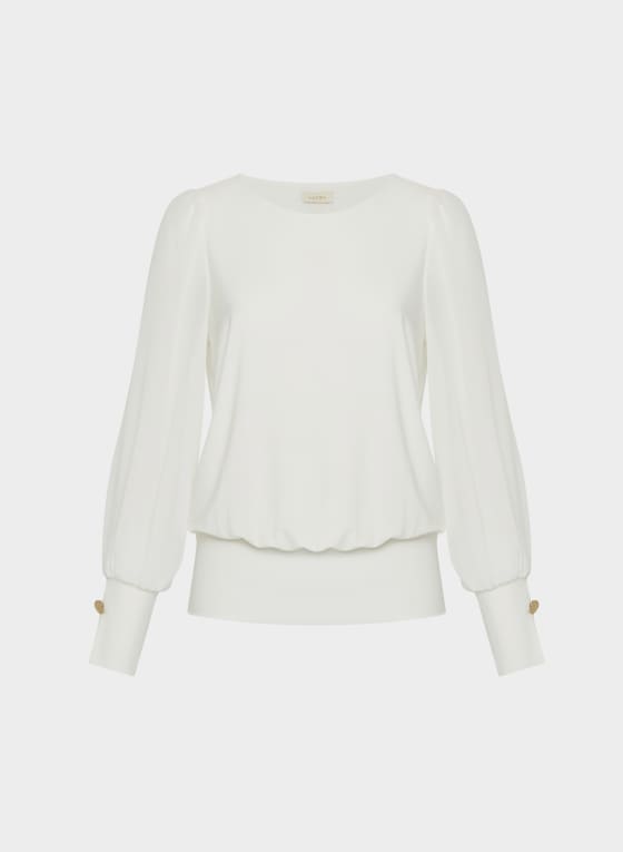 Boat Neck Long Sleeve Top