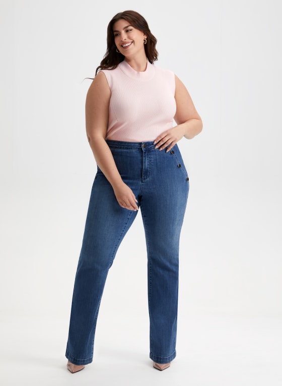 Sleeveless Mock Neck Sweater