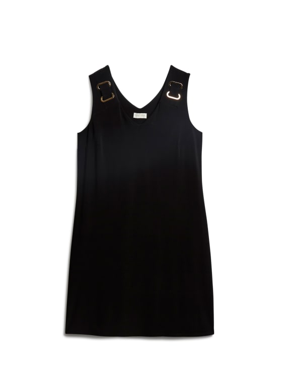 Buckle Detail Fit & Flare Dress