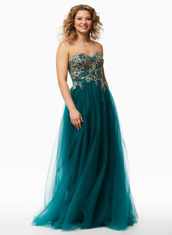 Embellished Corset Detail Gown