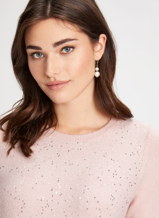Mini Sequin Crewneck Sweater