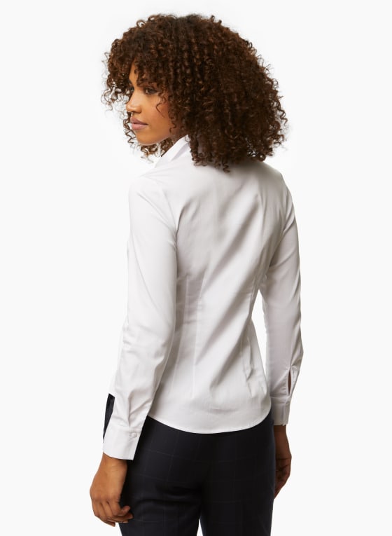 Dart Detail Button-Up Blouse