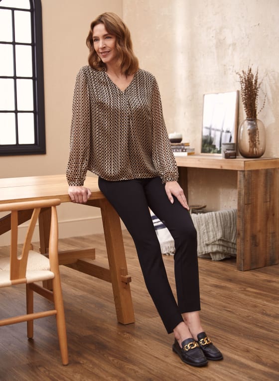 Straight Leg Pull-On Pants