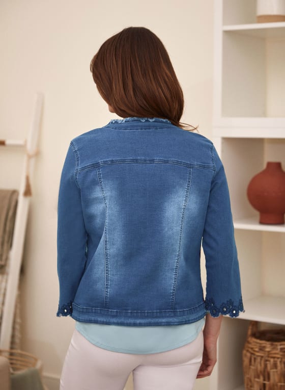 Frayed Detail Denim Jacket