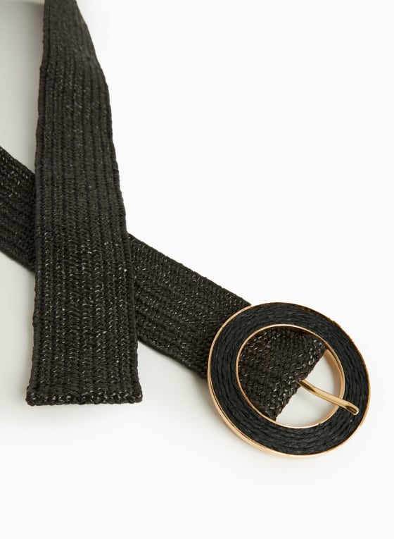 Round Buckle Elastic Belt