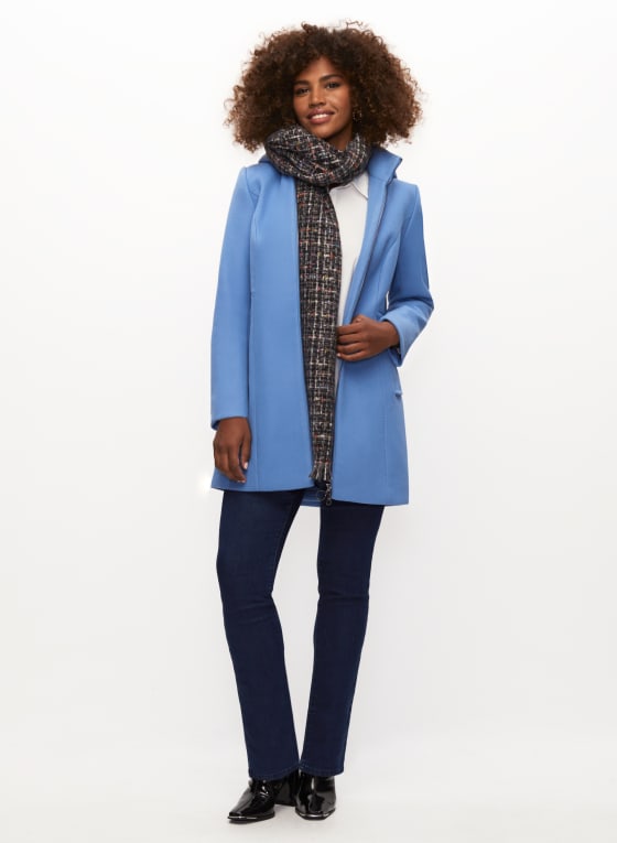 Stretch Wool Blend Coat