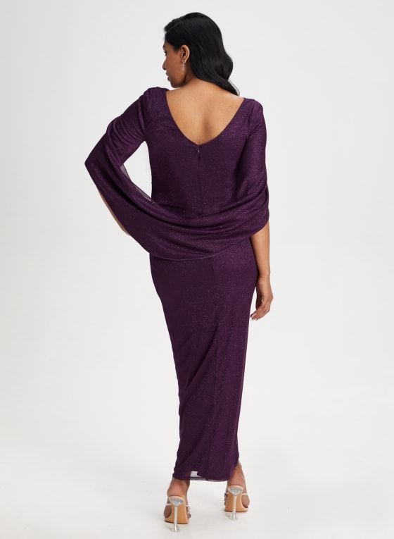 Draped Sleeve Detail Dress
