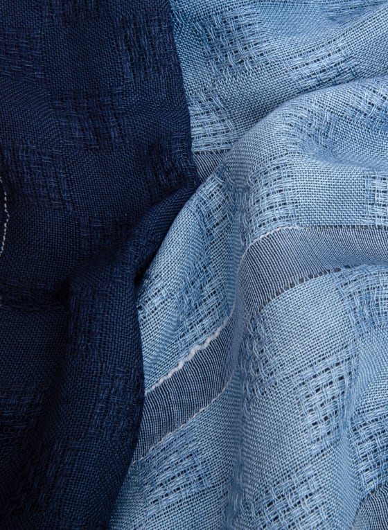 Silk-Blend Ombre Stripe Scarf