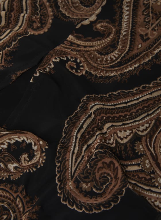 Split Front Paisley Top
