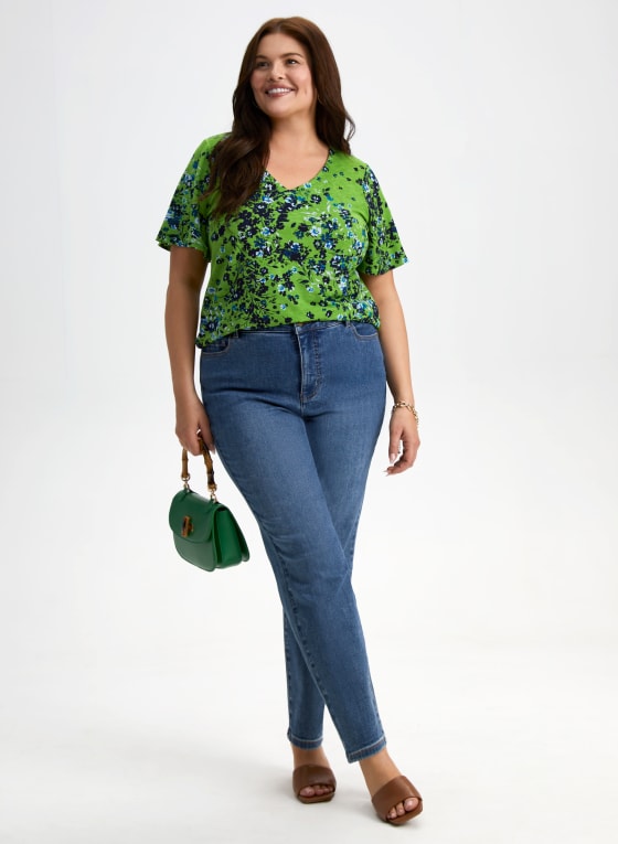 Floral Print Short Sleeve Top