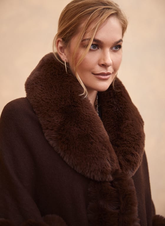 Faux Fur Poncho