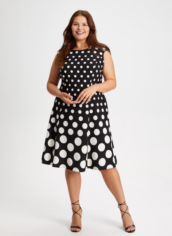 Polka Dot Print Dress