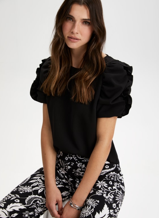 Short Puff Sleeve Top