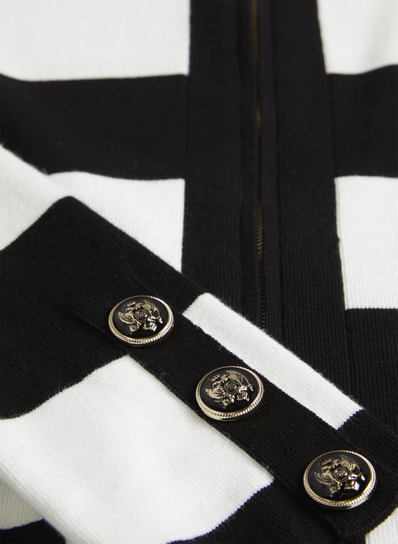 Stripe Print Cardigan