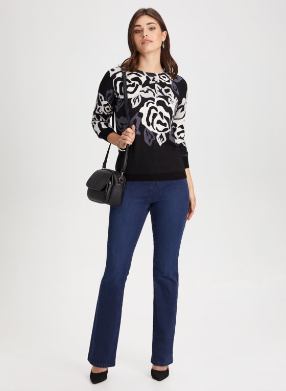 Rose Print Sweater