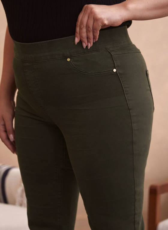 Pull-On Straight Leg Jeans