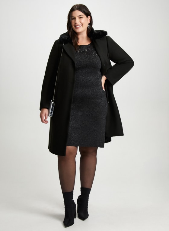 Stretch Wool-Blend Coat