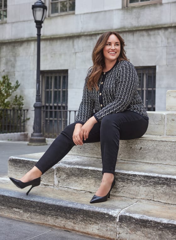 Straight Leg Pull-On Jeans