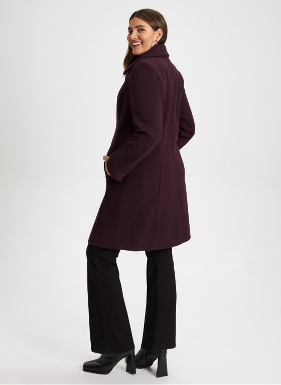 Stretch Wool Blend Coat