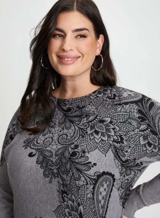 Paisley Print Sweater