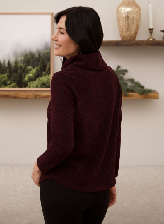 Cowl Neck Bouclé Sweater