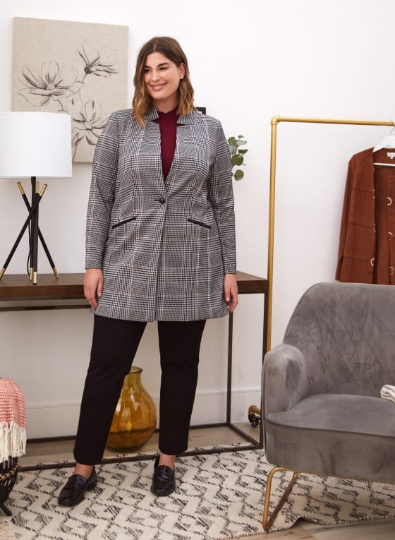 Tartan Print Redingote