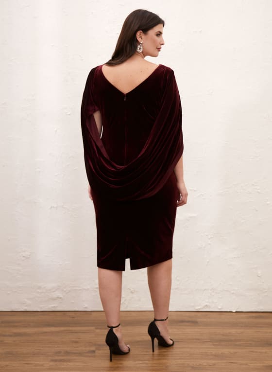 Velvet Drape Back Dress