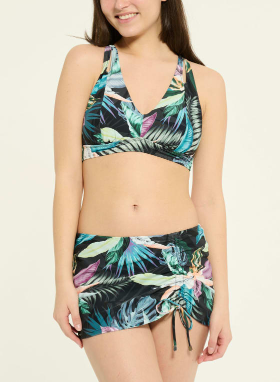 Tropical Print Skirted Bottom