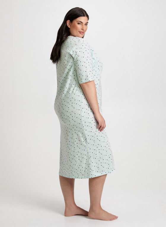 Polka Dot Motif Nightgown