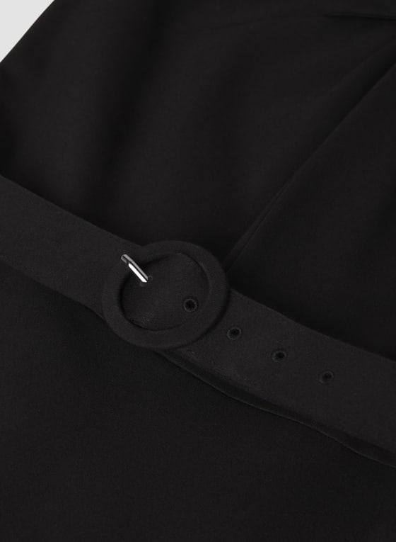 Twist Neck Detail Sheath Dress