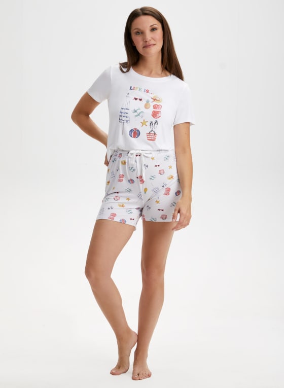 Graphic Print Pyjama Top