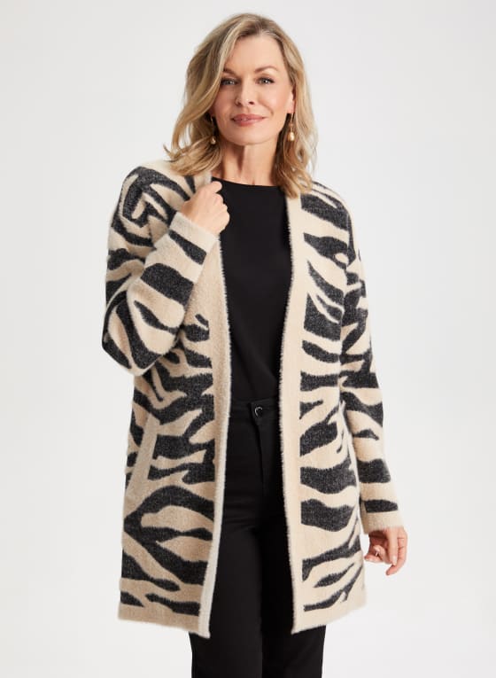 Zebra Print Cardigan