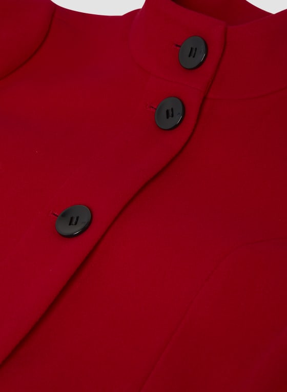 Stretch Faux Wool Coat