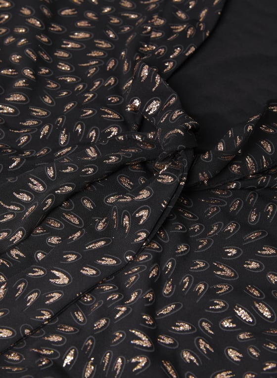 Glitter Tie Detail Top