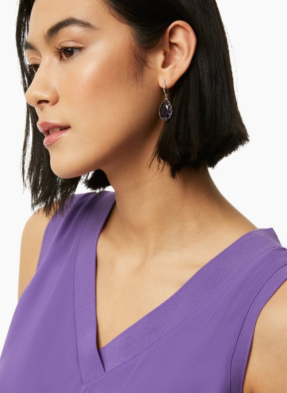 Crystal Teardrop Dangle Earrings