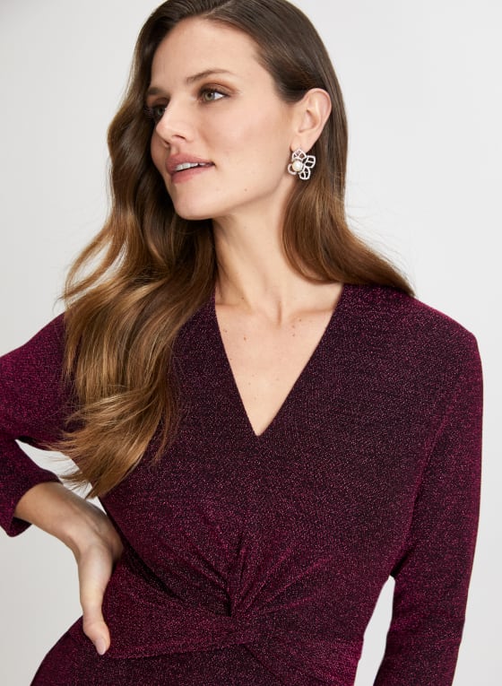 V-Neck Fit & Flare Dress